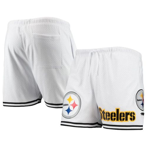 Pittsburgh Steelers Team Standard Mesh Shorts - White/Black