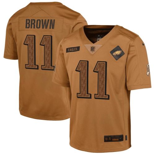 A.J. Brown 11 Philadelphia Eagles 2023 Salute To Service Limited YOUTH Jersey - Brown