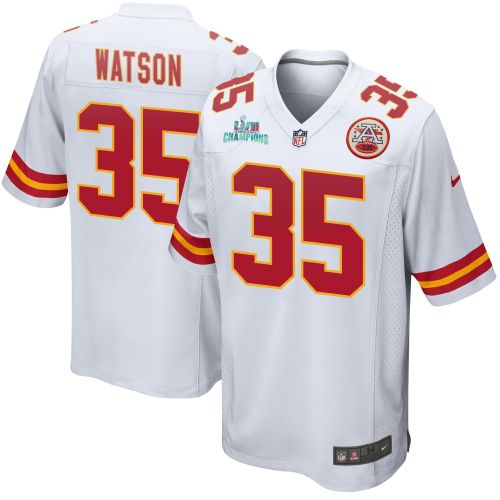 Jaylen Watson 35 Kansas City Chiefs Super Bowl LVII Champions Men Game Jersey - White