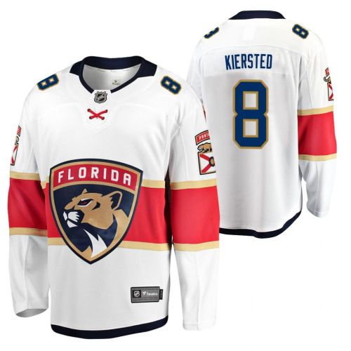 Florida Panthers Matt Kiersted 8 2023 Jersey White Away Jersey Jersey