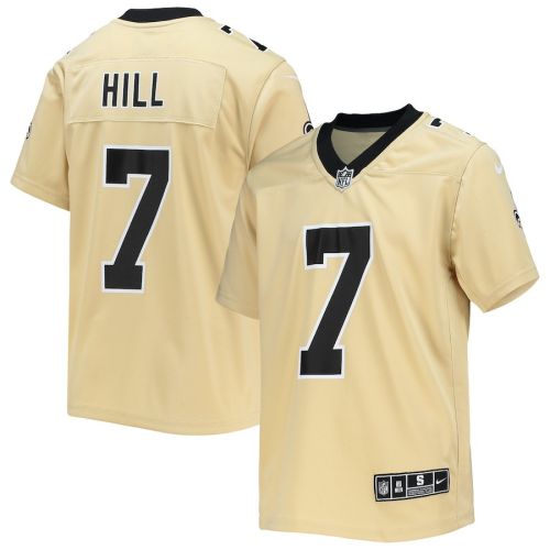 Taysom Hill 7 New Orleans Saints Youth Inverted Team Game Jersey - Gold