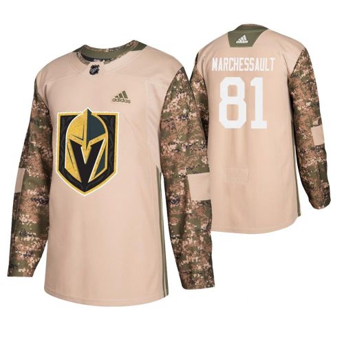 Men Men Vegas Golden Knights Jonathan Marchessault 81 Camo Veterans Day Practice Jersey Jersey