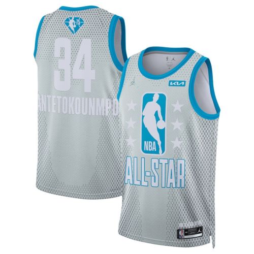 2022 All-Star Game Giannis Antetokounmpo 34 Swingman Jersey - Gray