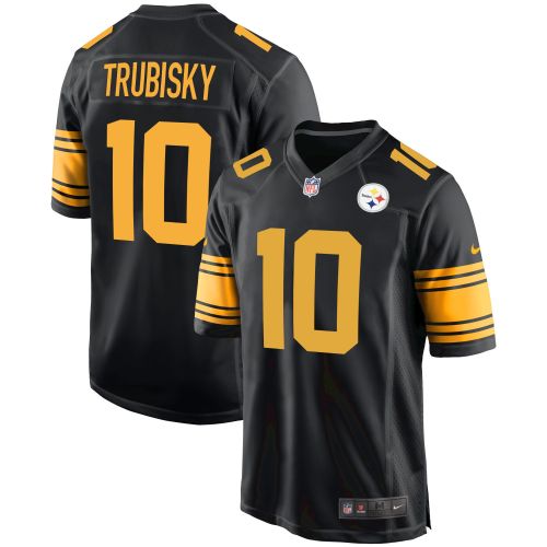 Pittsburgh Steelers Mitchell Trubisky 10 Alternate Game Player Jersey - Black Jersey