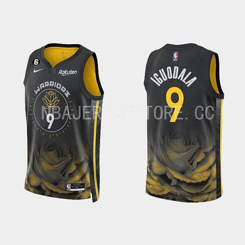 Golden State Warriors 9 Andre Iguodala 2022-23 City Edition Black Men Jersey