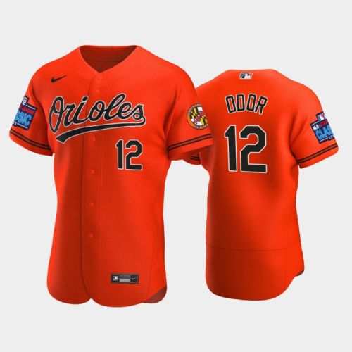 Rougned Odor 12 Little League Classic 2022-23 Baltimore Orioles Orange Alternate Jersey