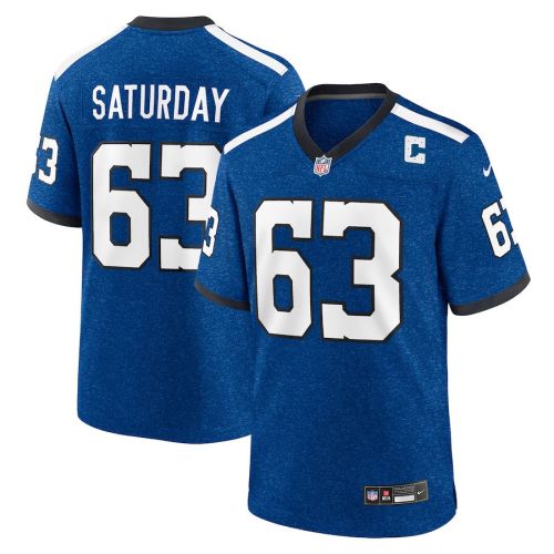 Jeff Saturday 63 Indianapolis Colts Indiana Nights Alternate Game Men Jersey - Royal