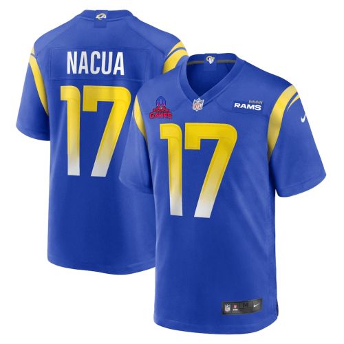 Puka Nacua 17 Los Angeles Rams 2024 Pro Bowl Patch Game Men Jersey - Royal