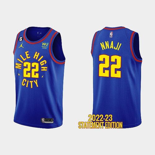 Denver Nuggets Zeke Nnaji 22 Royal Blue 2022-23 Statement Edition Men Jersey