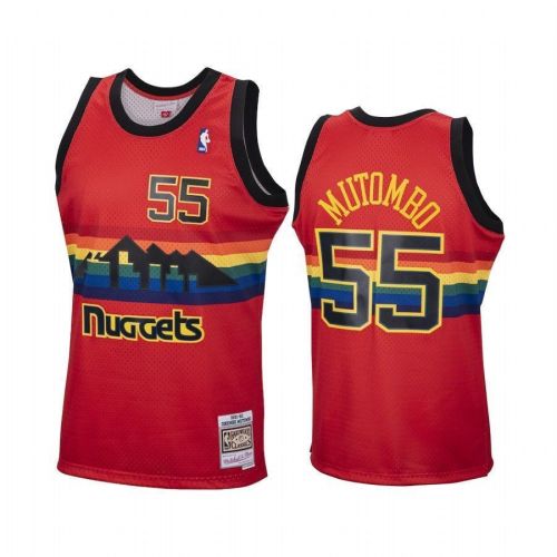 Men's Dikembe Mutombo Denver Nuggets Red Jersey Reload Hardwood Classics