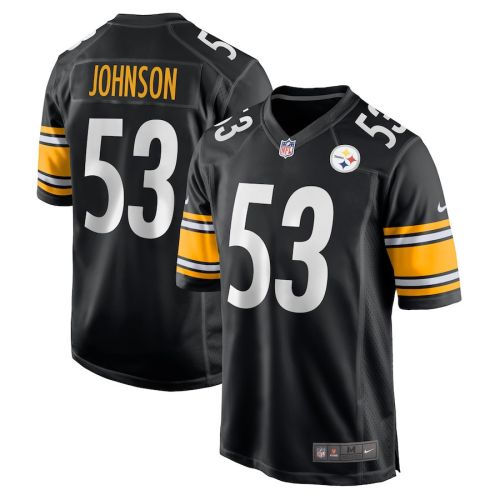 Kyron Johnson 53 Pittsburgh Steelers Game Men Jersey - Black