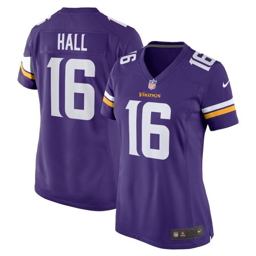 Jaren Hall 16 Minnesota Vikings Game Women Jersey - Purple