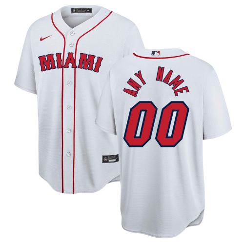 Miami Heat x Boston Red Sox Baseball Men Custom Jersey - White