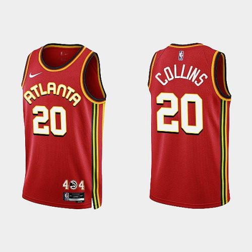 Atlanta Hawks 20 John Collins 2022-23 Icon Edition Red Men Jersey