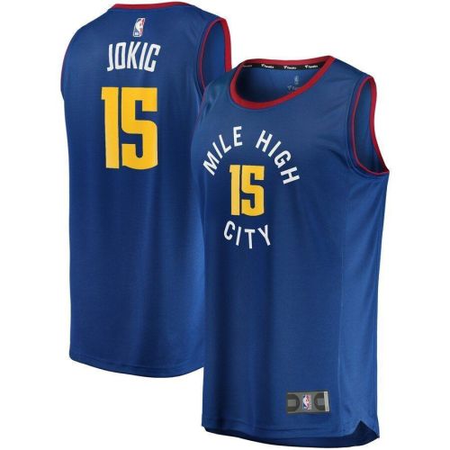 Nikola Jokic Denver Nuggets Fast Break Player Jersey - Statement Edition - Blue