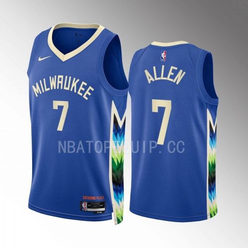 Joe Ingles 7 2022-23 Milwaukee Bucks Blue City Edition Jersey Swingman