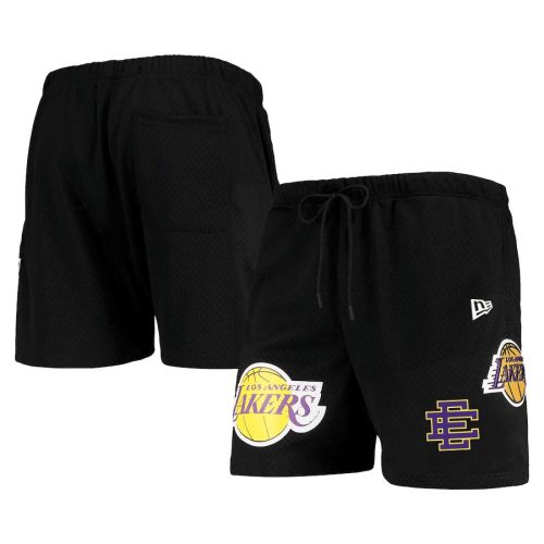 Los Angeles Lakers Team Logo Black Mesh Capsule Shorts - Men