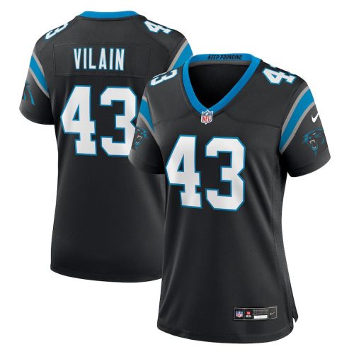 Luiji Vilain 43 Carolina Panthers Game Women Jersey - Black