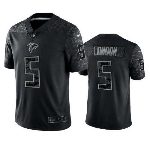 Drake London 5 Atlanta Falcons Black Reflective Limited Jersey - Men