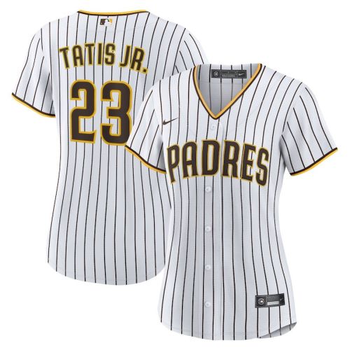 Fernando Tatís Jr. 23 San Diego Padres Women's Home Player Jersey - White/Brown