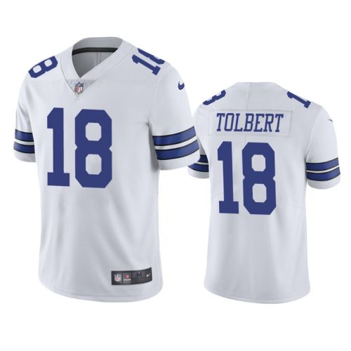 Dallas Cowboys Jalen Tolbert 18 White Vapor Limited Jersey