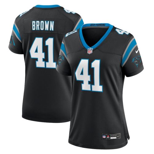 Spencer Brown 41 Carolina Panthers Women's Team Game Jersey - Black