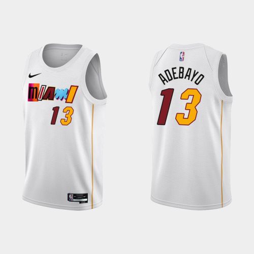 Miami Heat 13 Bam Adebayo 2022-23 City Edition White Men Jersey