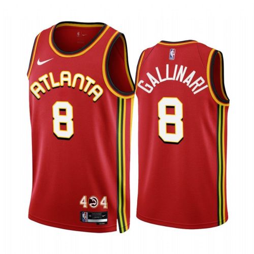 2022-23 Atlanta Hawks Danilo Gallinari 8 Red Icon Edition Jersey - Men Jersey