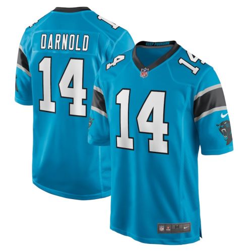 Sam Darnold 14 Carolina Panthers Men Game Jersey - Blue