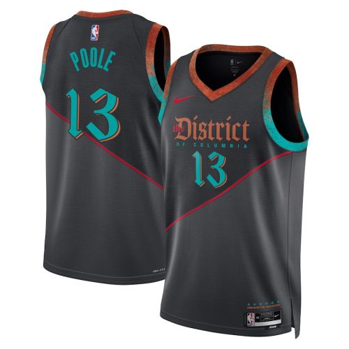 Jordan Poole 13 Washington Wizards 2023/24 City Edition Swingman Jersey - Black