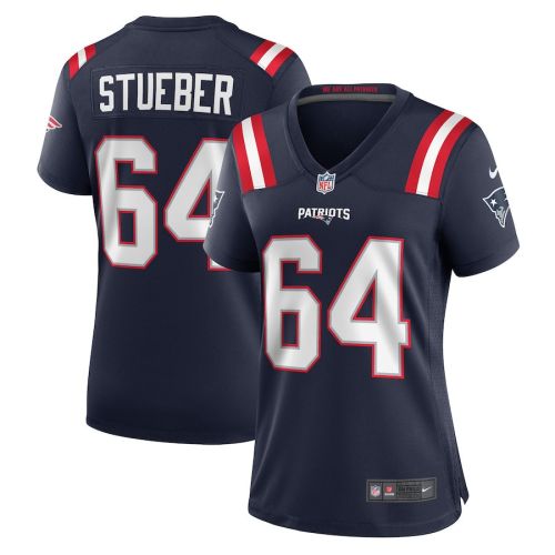 Andrew Stueber 64 New England Patriots Women Game Jersey - Navy