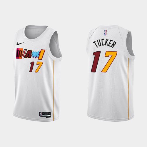 Miami Heat 17 P.J. Tucker 2022-23 City Edition White Men Jersey