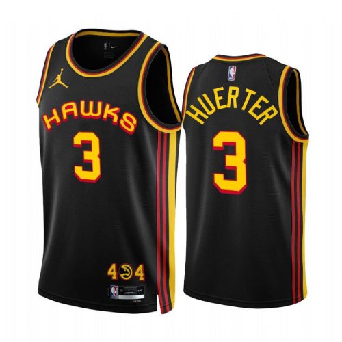 Atlanta Hawks Kevin Huerter 3 Black Statement Edition 2022-23 Jersey - Men Jersey