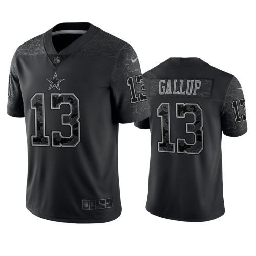 Michael Gallup 13 Dallas Cowboys Black Reflective Limited Jersey - Men