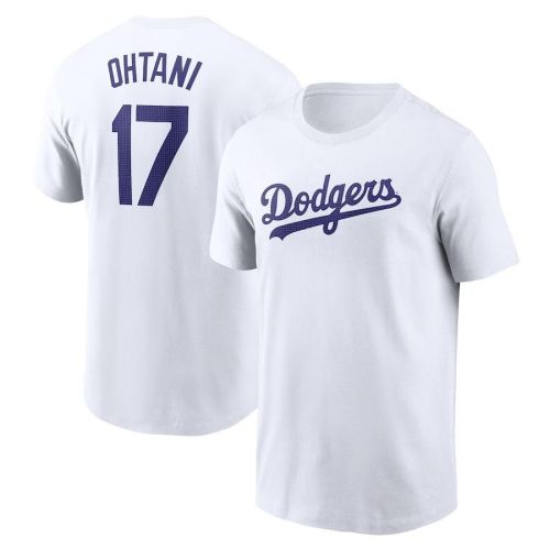 Shohei Ohtani 17 Los Angeles Dodgers 2024 Fuse Name & Number T-Shirt – White