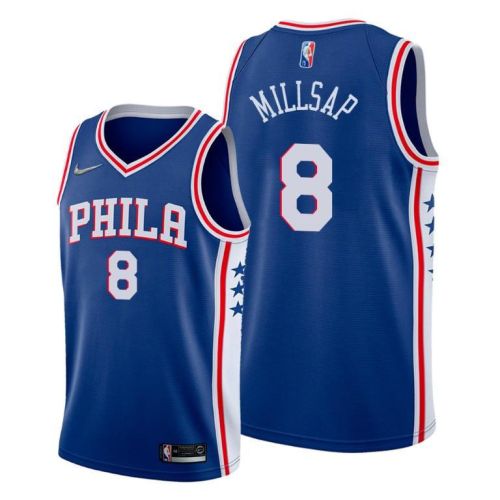 Paul Millsap 8 Philadelphia 76ers 2022 Icon Edition Royal Jersey Diamond Badge - Men Jersey