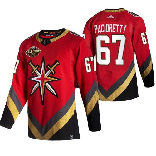 Men Vegas Golden Knights 67 Max Pacioretty 2023 All-Star Red Jersey Reverse Retro Jersey