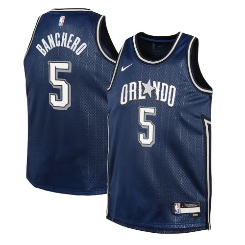 Paolo Banchero 5 Orlando Magic 2023/24 City Edition Swingman YOUTH Jersey - Navy