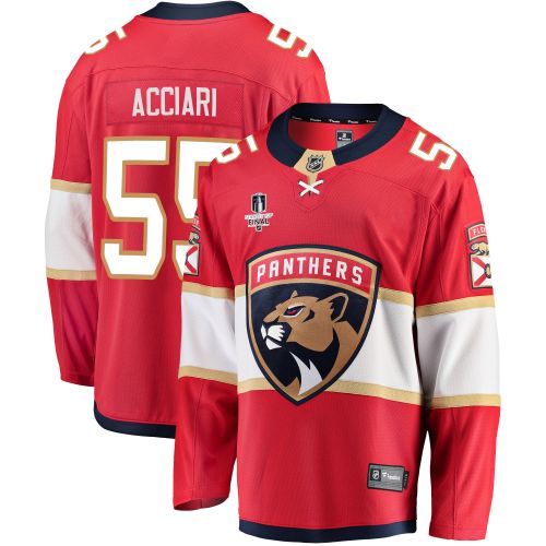 Florida Panthers Noel Acciari 55 Home 2023 Stanley Cup Final Breakaway Men Jersey - Red