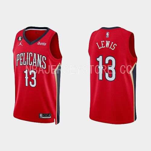 New Orleans Pelicans Kira Lewis Jr. 13 Red 2022-23 Statement Edition Men Jersey