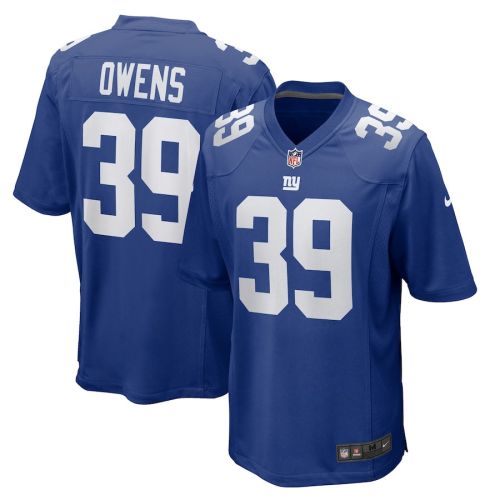 Gervarrius Owens 39 New York Giants Men Team Game Jersey - Royal