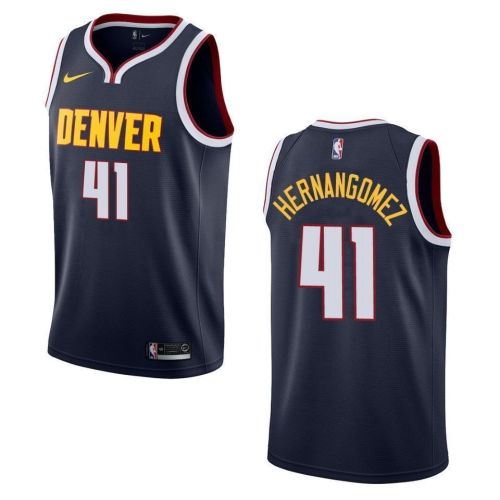 Men's Denver Nuggets 41 Juan Hernangomez Icon Swingman Jersey - Navy