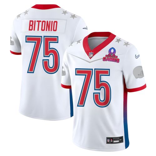 Joel Bitonio 75 Cleveland Browns Pro Bowl 2023 Patch Men Jersey - White