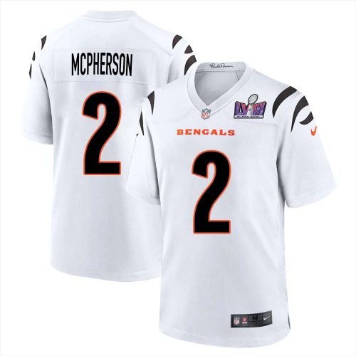 McPherson 2 Cincinnati Bengals Super Bowl LVIII Men Away Limited Jersey - White