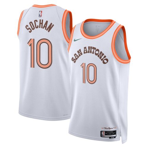 Jeremy Sochan 10 San Antonio Spurs 2023/24 City Edition Swingman Jersey - White