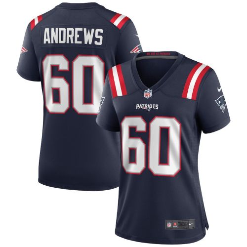 David Andrews 60 New England Patriots Women Game Jersey - Navy