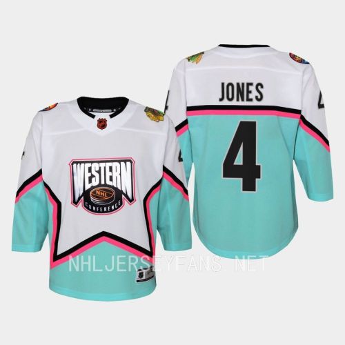 Seth Jones 4 Chicago Blackhawks 2023 All-Star Game Jersey White Equipment