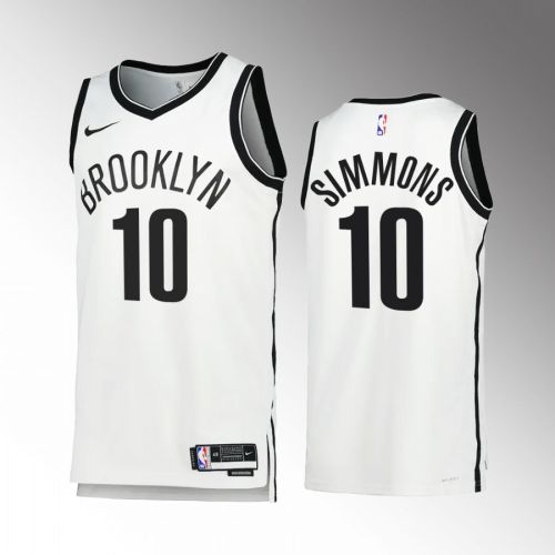 Ben Simmons 10 2022-23 Brooklyn Nets White Association Edition Jersey Swingman