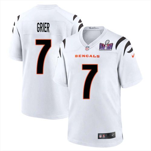 Will Grier 7 Cincinnati Bengals Super Bowl LVIII Men Away Limited Jersey - White