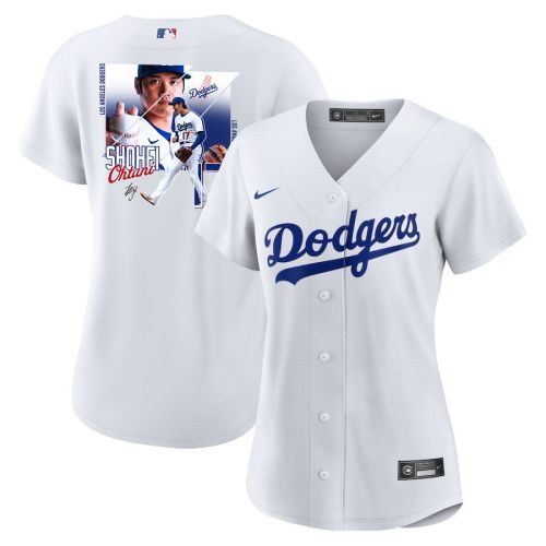 Shohei Ohtani 17 Los Angeles Dodgers Signed Greatest Sho On Earth Home Women Jersey - White